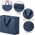thumbnail image 3 of Bolsas de Regalo de Color Azul Marino, Paquete de 25 Bolsas de Regalo Medianas de Papel Kraft con Asas, 3 of 4