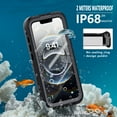 thumbnail image 4 of Ancove Waterproof Case for iPhone 16e with MagSafe Snowproof,Dustproof and Shockproof,IP68 Certified Real 360 Full Body Protection Fully Sealed Underwater Cover,Black, 4 of 13