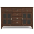 thumbnail image 2 of Simpli Home Artisan 54 inch Wide Solid Wood Transitional Sideboard Buffet in Russet Brown, 2 of 14