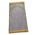 thumbnail image 3 of Prayer Rug Decoration Exquisite Polyester Nonslip for Kid Soft Polyester Eid Travel Meditation Grey, 3 of 9