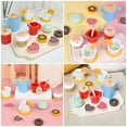 thumbnail image 2 of Shisuyan 1 Set Afternoon Tea Playthings Simulation Wooden Food Dessert Pretend Play Toy, 2 of 7