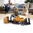 thumbnail image 4 of Trailer Model, 33cm / 13in Length Engineering Vehicle Model Movable Arm Imagination Training  For Outdoor Construction Trailer With Dump Truck,Construction Trailer With, 4 of 8