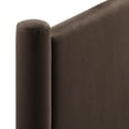 thumbnail image 6 of Headboard, Twin, Brown, Velvet, Hotel Bedroom, Modern Contemporary, HB38154, 6 of 7