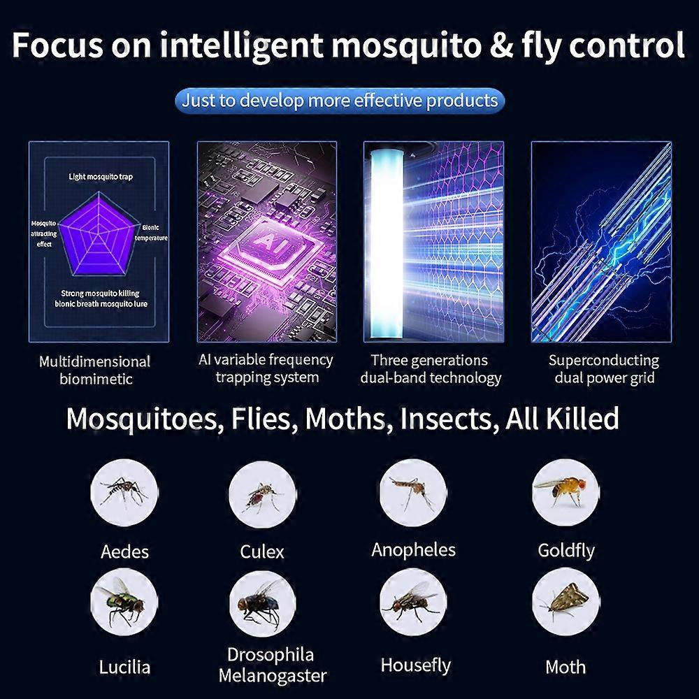 J08 Electric Mosquito Killer Lamp Waterproof Detachable Mosquito Zapper Outdoor Camping Light