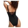 thumbnail image 2 of Good American Womens Lace-Up Back Corset One-Piece Swimsuit, 2 of 2