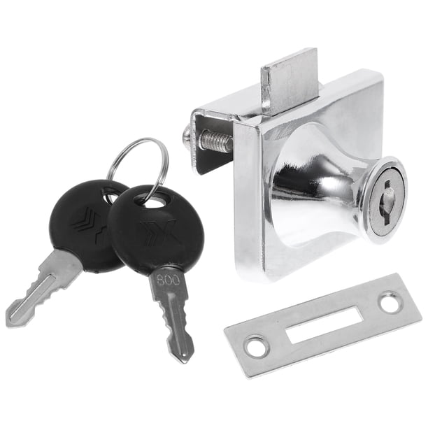 FELTECHELECTR Cerradura para vitrina de cristal, cerradura para puerta de cristal para tienda, hogar