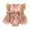 Brown, variant on Toimothcn Toddler Baby Girls Romper Jumpsuit Ruffled Sleeve Casual Floral Jacquard Mesh Tulle Romper Soft Loose Breathable Jumpsuits 6-9 Months