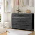 thumbnail image 2 of Commode pour Chambre, Meuble Télé pour Télé de 55”, Centre de Divertissement avec 10 Tiroirs, Unité d'Organisation de Rangement pour Salon, Garde-Robe, Entrée, Couloir (Brun Rustique), 2 of 9