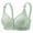 Mint Green(Bra), variant on Plus Size Front Closure Bra for Women Floral Wirefree Bralette, Seamed Full Coverage Support Comfort Bra with Adjustable Straps
