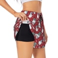 thumbnail image 3 of Lsque Gnome And Snowflakes Printed Women's Running Shorts with Liner Pockets,Elastic Quick Dry Workout Athletic Gym Yoga Shorts,Womens High Waist Shorts-Medium, 3 of 9