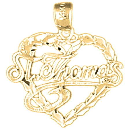 18K Yellow Gold St. Thomas Pendant - 21 mm