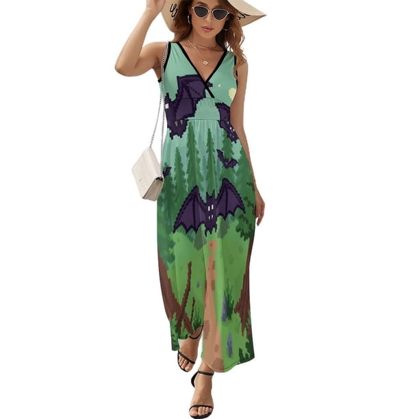 Bat Vestido Sin Mangas Vestidos Para Mujer, Vestido Suelto De Verano 2025