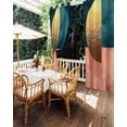 thumbnail image 5 of nqOlkjepod Outdoor Curtains for Patio Waterproof, Boho Outdoor Privacy Panels Grommet, Modern Abstract Gold Teal Geometric Art Blackout Outside Curtains for Porch/Cabana/Pergola 54"x95", 2 Panels, 5 of 8