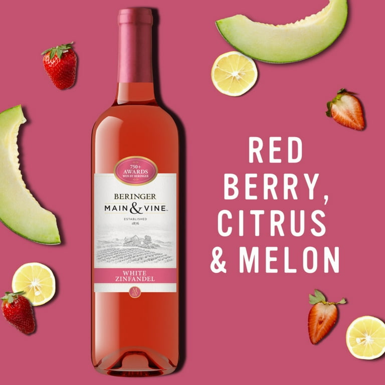 Beringer Main & Vine White Zinfandel California Rose Wine, 750 ml