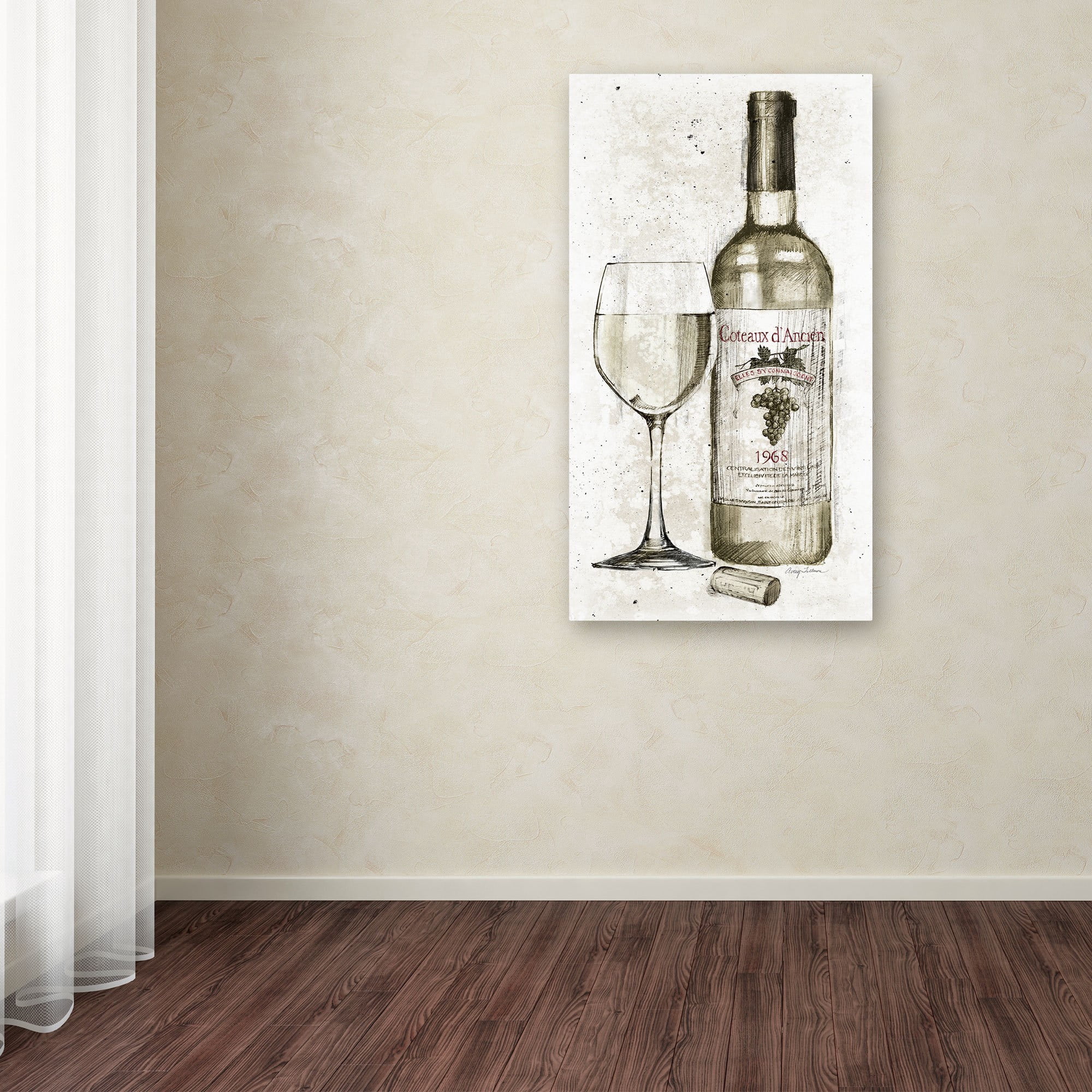 Trademark Fine Art "Pencil Wine II" Canvas Art by Avery Tillmon