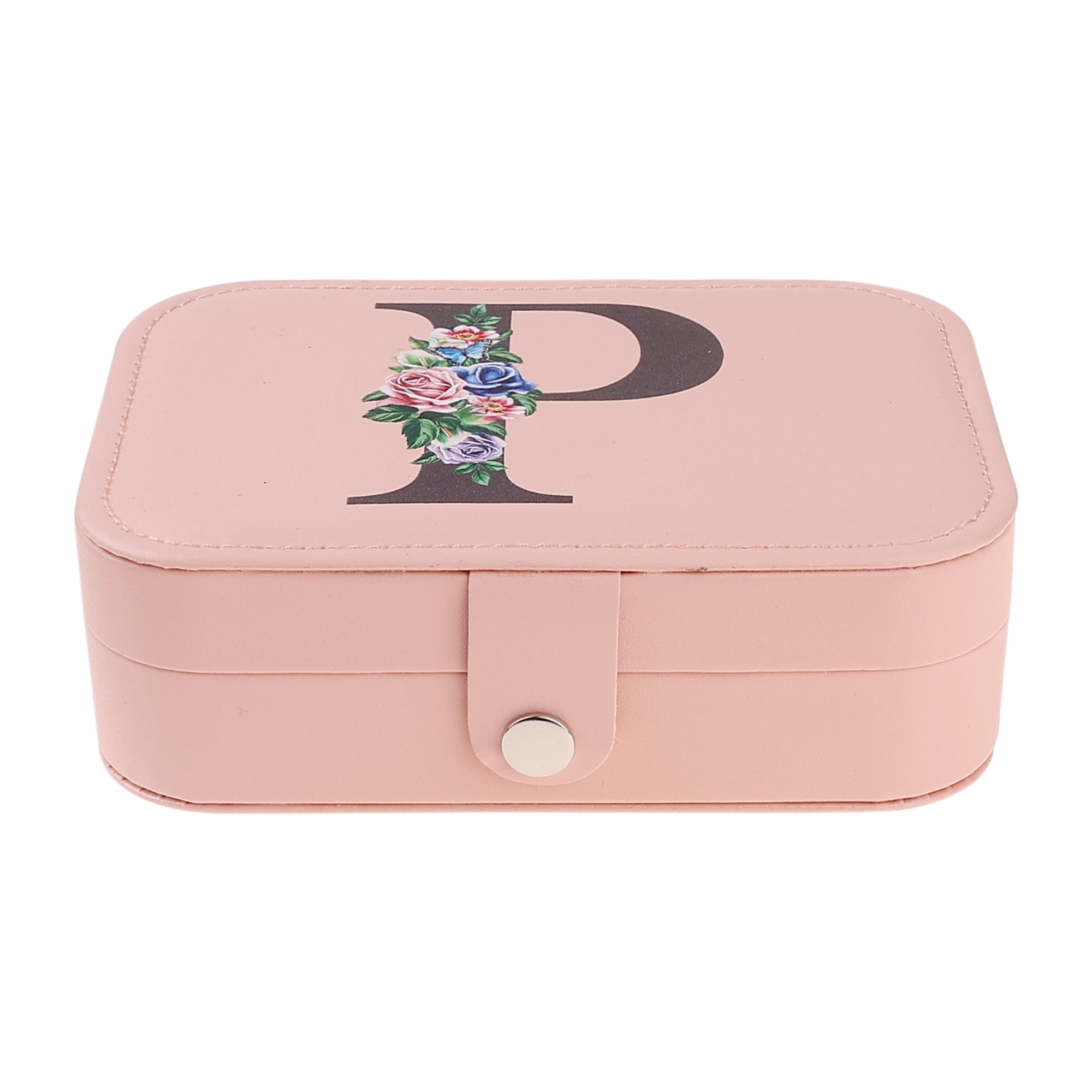 Unique Bargains Jewelry Box Small PU Leather Jewelry Organizer Case Storage Display Holder Pattern P