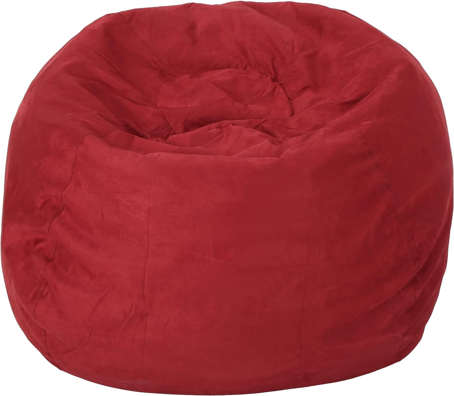Mintazer 5ft Bean Bag Chair, Plush Bean Bag with Washable Cover & High-Density Foam Filled for Kids Adults Bedroom Living Room, Red