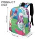 thumbnail image 3 of Nella, la Princesa Caballero-theme Backpack, Campus style schoolbag Bookbag with Adjustable Shoulder Straps And Large Zip Compartment, Unisex Travel Bags.42x30x15cm, 3 of 6