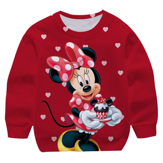 Bebé niños niñas Mickey Mouse sudaderas con capucha moda Minnie sudaderas niños niños manga larga dibujos animados niños Anime estampado 3D ropa 3T Gao Jinjia LED