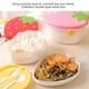 thumbnail image 5 of Lonchera Bento para adultos y niños, con forma de fresa, de 2 capas, apta para alimentos, de gran capacidad, para almacenar frutas, portátil, plegable, para oficina, con marco de metal, para, 5 of 7