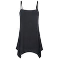 thumbnail image 3 of Womens Handkerchief Hem V-Neck Sleeveless Flowy Tunic Tops Casual Adjustable Spaghetti Strap Long Tank Cami Y2K Summer Beach Vacation Travel Blouses, 3 of 3