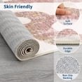 thumbnail image 3 of Hasoo 8' x 10' Modern Washable Indoor Rug for Dining Room Soft Abstract Geometric Line Area Rug Non Slip Stain Resistant Pink Carpet, 3 of 6