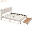 thumbnail image 7 of Queen Size Storage Bed with Large Drawer and Comfy Velvet Fabric Backrest, Velvet Upholstered Platform Bed with Solid MDF and Particle Board, Wooden Storage Bed Frame for Living Room, Bedroom, 7 of 7