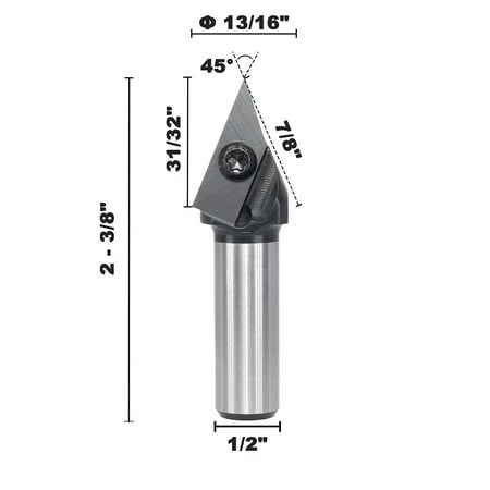 

Chamfering 45 Degree V-shaped Router Bit Woodworking Engraving Milling Cutter