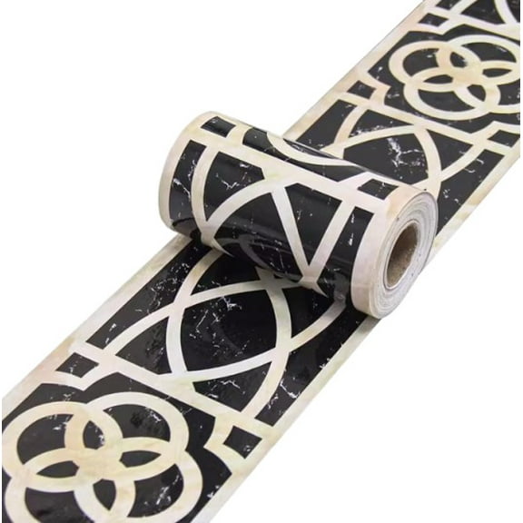 Self-adhesive wallpaper border, waterproof PVC skirting board, decorative border, home border, kitchen, removable wall decoration for bathroom, living room
