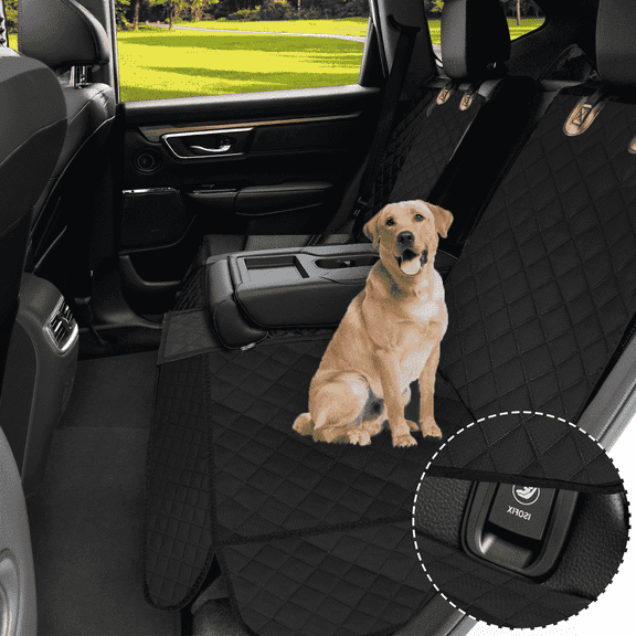 Angooni Dog Car Seat Cover for The Back Seat, Waterproof Protective Cover Fits Most Cars(53 x 47 inch), Black