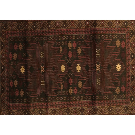Ahgly Company Indoor Rectangle Persian Brown Traditional Area Rugs, 4' x 6'