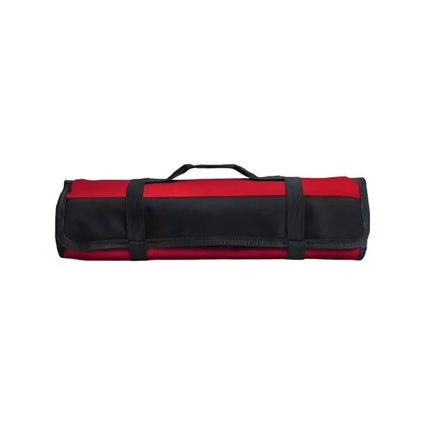 Bearachild Bolsa de almacenamiento de herramientas enrollable bien organizada, bolsa para cuchillos de Chef de amplia aplicación para aficionados Organizadores de utensilios de cocina rojo
