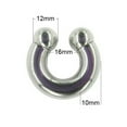 thumbnail image 5 of VIVIDELLE Large Gauge Circular Barbell Horseshoe Bar Nose Septum Ear Ring 2mm-10mm-2G(6mm)X16mm 8mm ball, 5 of 6