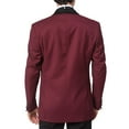 thumbnail image 5 of Adam Baker Men's Slim Fit One Button Satin Shawl Collar Tuxedo Suit Set - Colors, 5 of 5