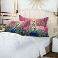 thumbnail image 6 of Coolnut A Colourful Peacock Plush Pillowcase, Luxury Soft King Pillow Case for Hair and Skin, Standard Size Pillow Covers with Zipper Closure, 21x54in Home Decor Gifts, 6 of 7