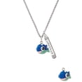 thumbnail image 2 of Delight Jewelry Resin Blue Fish with Pink Polka Dots Silvertone Courage Strength Wisdom Honesty Bar Charm Necklace, 23", 2 of 4