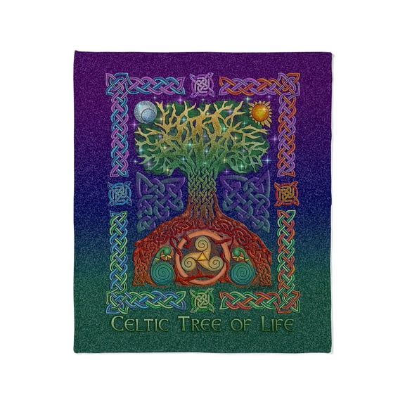 CafePress - Celtic Tree Of Life Throw Blanket - Soft Fleece Throw Blanket, 50"x60" for All Ages