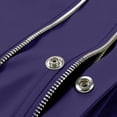 thumbnail image 5 of PiGOGI Men's Solid Color Long Sleeve Stand Up Collar Zipper Cardigan Workwear Jacket Purple 2XL, 5 of 9