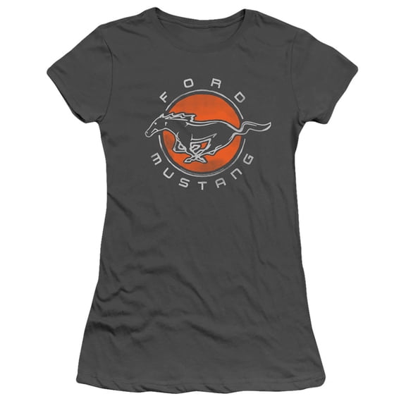 Ford Mustang Mustang Circle S/S Junior Women's T-Shirt Sheer Charcoal