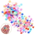 thumbnail image 3 of 600 cuentas acrílicas de estrella con forma de corazón para hacer joyas, cuentas transparentes de colores para pulseras y proyectos de manualidades. Cuentas acrílicas para hacer pulseras., 3 of 7