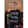 thumbnail image 3 of Old Glory Mens Unicorn Rainbow Ugly Christmas Sweater Long Sleeve T Shirt, 3 of 6