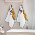thumbnail image 2 of Coolnut Autumn Pumpkins Lantern Hand Towels 2 PCS, Ultra Soft and Highly Absorbent, Fall Harvest Decorative Fingertip Towel for Home, Bathroom, Kitchen, 28.3"x14.4", 2 of 4