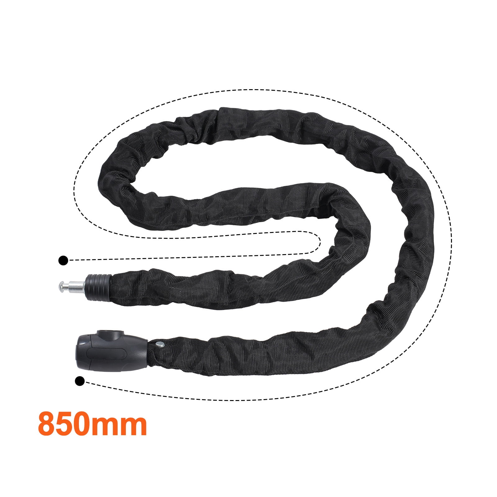 KFFKFF Chain Lock for Bikes, 5.91 Ft with Combination and 4 Keys, Durable Anti-Theft Security for Bicycles, Motorcycles, Scooters, and Gates, 10mm