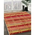 thumbnail image 3 of Ahgly Company Machine Washable Indoor Rectangle Industrial Modern Orange Area Rugs, 2' x 4', 3 of 7