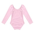 thumbnail image 2 of Miutii Kids Girls Long Sleeve Leotard Ballet Bodysuit Basic Dancewear Gymnastics Ballet Dance Leotard Pink 8, 2 of 8
