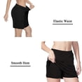 thumbnail image 4 of Women's Plus Size Mid-Waist Athletic Short Skirts with Side Pocket, Athletic Bottoms 2 in 1 Liner Breathable Quick Dry, 4 of 7