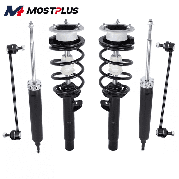 MOSTPLUS 6PCS Front & Rear Struts Shocks w/ Sway Bar Links for BMW 128i 135i 328i 330i 335i