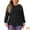 Black, variant on DARING DIVA Women's Plus Long Sleeve Shimmer Glitter Blouse 1X Pink