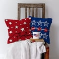 thumbnail image 2 of 4th of July Decorations Pillow Covers 18x18 Set of 4 America Flag Stars and Stripes God Bless America Throw Pillow Covers Patriotic Pillows Memorial Day Decor Cushion Case, 2 of 5