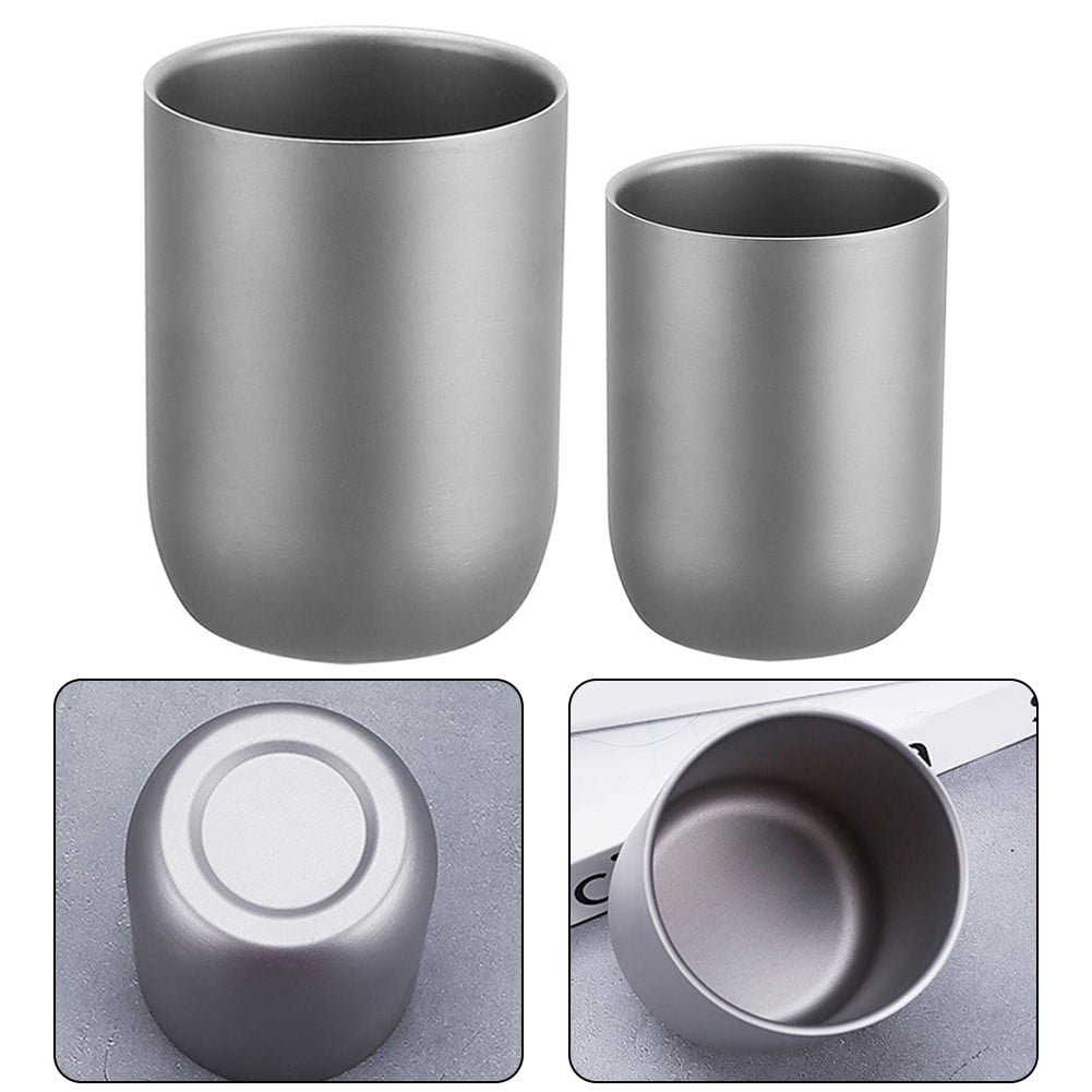 240ml/8oz Double-Walled Ti Drinking Cup Insulated Coffee Cup For Camping Picnics